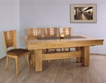 תמונה של שולחן עץ מלא לפינת אוכל "נובל"