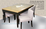 תמונה של פינת אוכל יוקרתית שולחן + 6 כסאות דגם סיוון