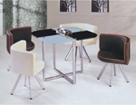 תמונה של פינות אוכל: פינת אוכל + 4 כסאות וקפה מודולארית וחכמה דגם שחמט
