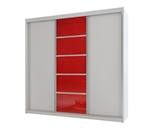 תמונה של ארונות הזזה: ארון הזזה 3 דלתות מרהיב ביופיו דגם  סן רמו אדום