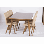 תמונה של פינת אוכל מעולה דגם מגנצא כולל ששה כסאות מרופדים ותואמים