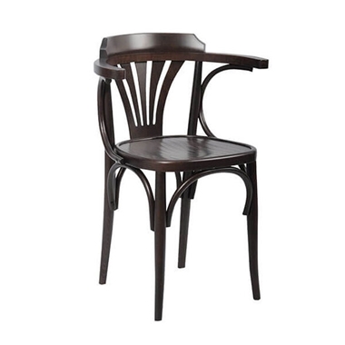 כיסאות: כיסא עץ לפינת אוכל דגם מניפה ידיות